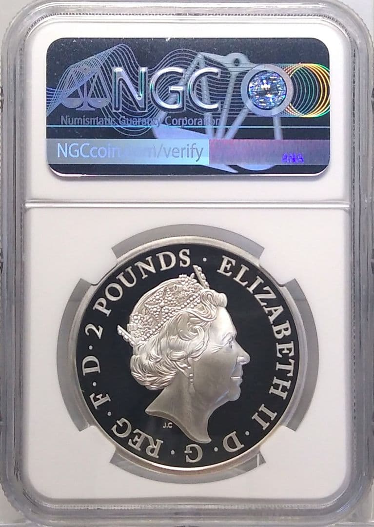 2020 イギリス ブリタニア 1オンス 2ポンド 銀貨 NGC PF70 UC
