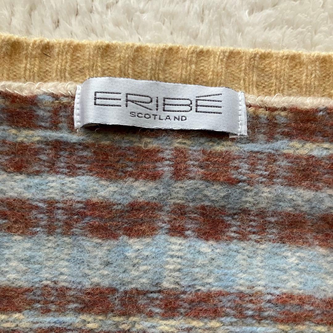 しゅんさま　ERIBE SCOTLAND ウール ニット Vネック S M