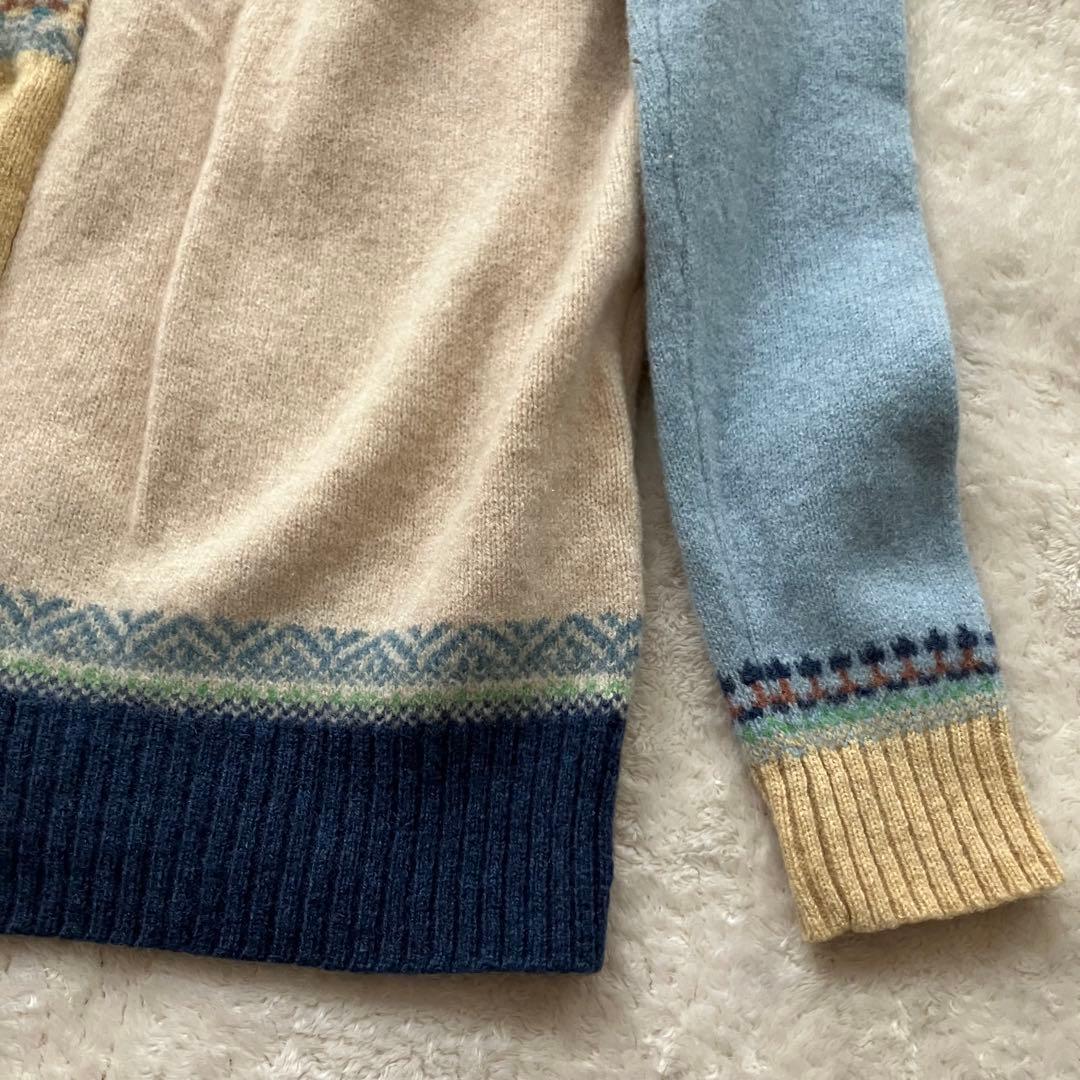 しゅんさま　ERIBE SCOTLAND ウール ニット Vネック S M