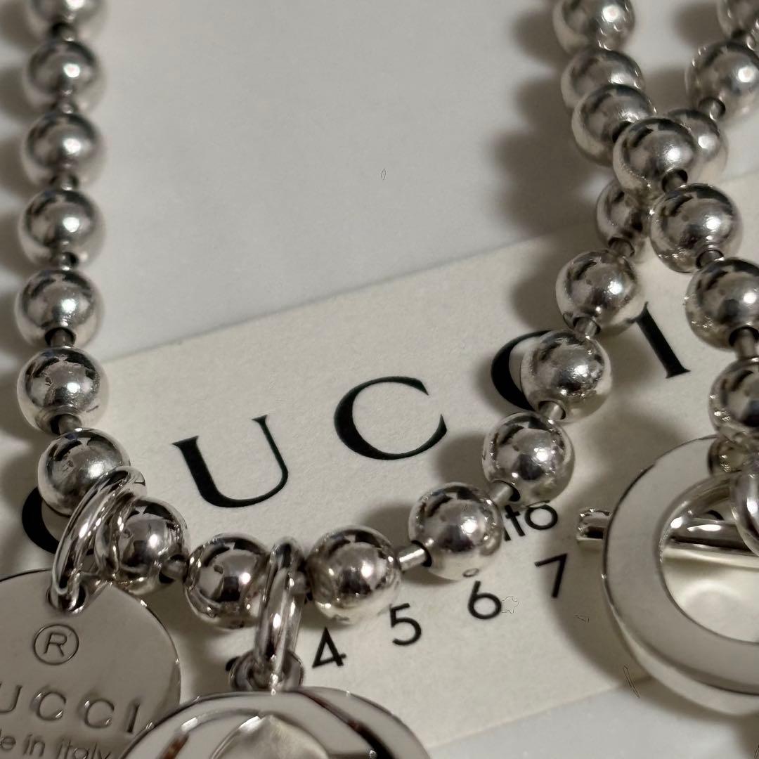 GUCCI 新品同様品　インターロッキングネックレス　極美品　925シルバー