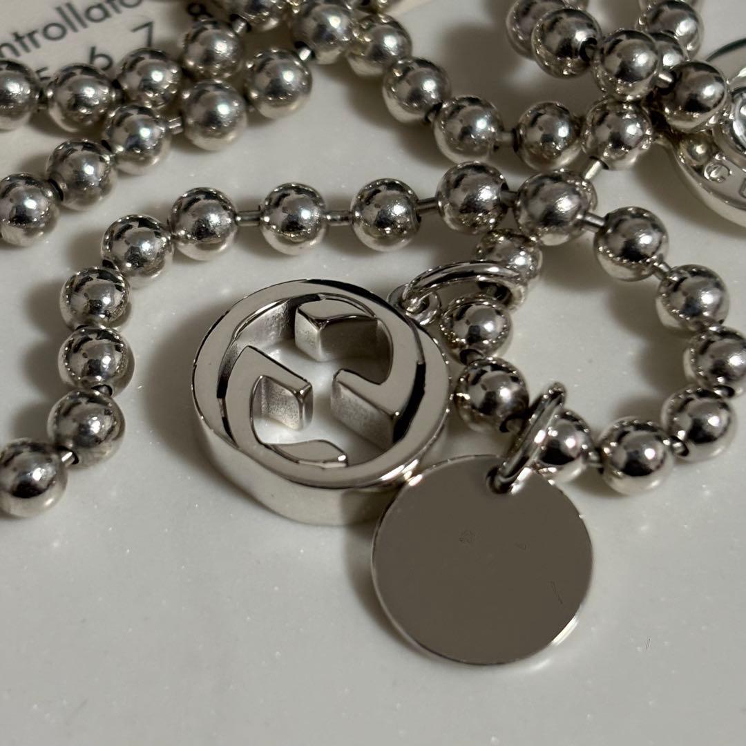 GUCCI 新品同様品　インターロッキングネックレス　極美品　925シルバー