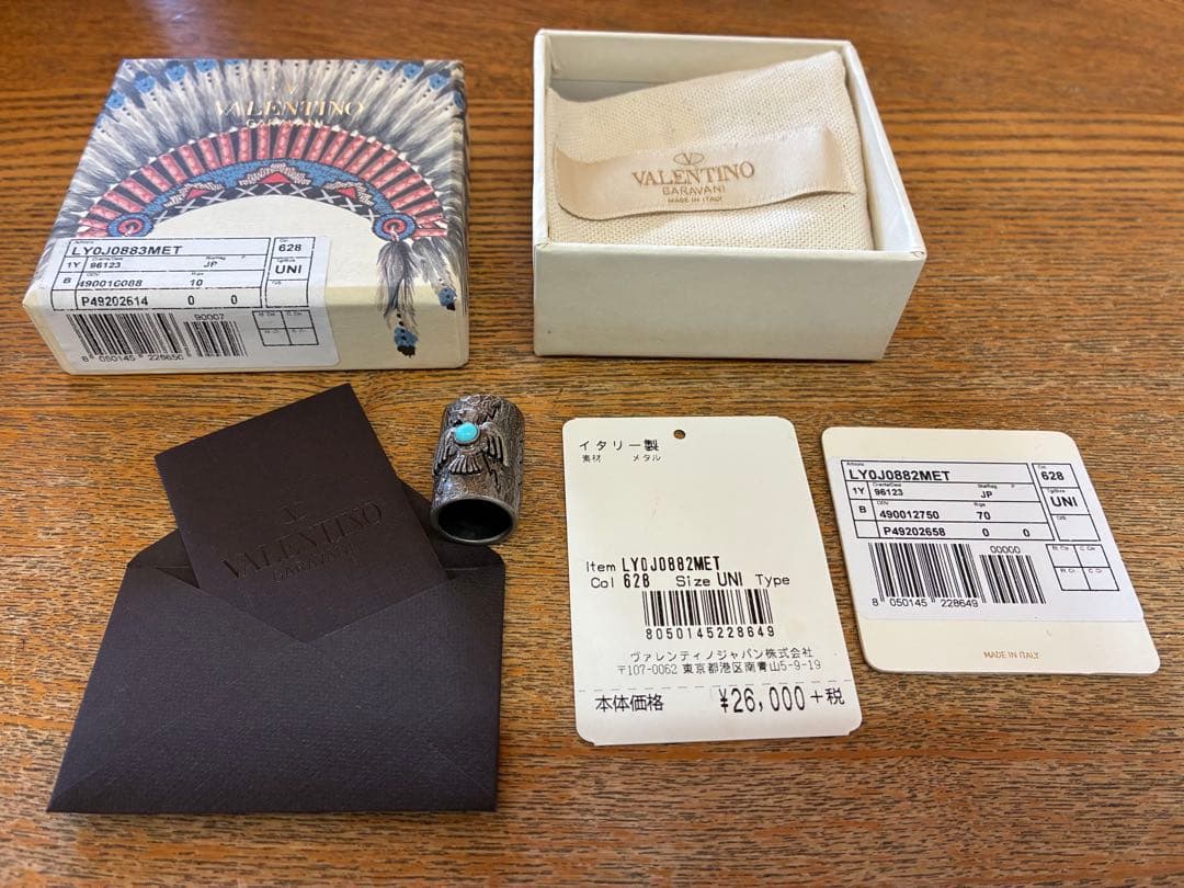 VALENTINO スカーフリング インディアンジュエリー　ナバホサンダーバード