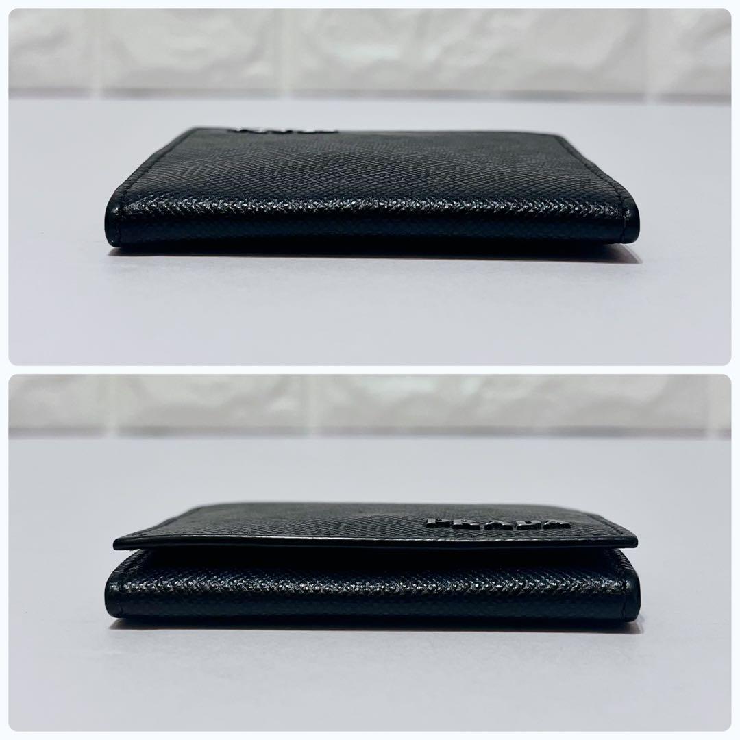 【美品】PRADA サフィアーノレザー メタルロゴ スクエア型 ケース