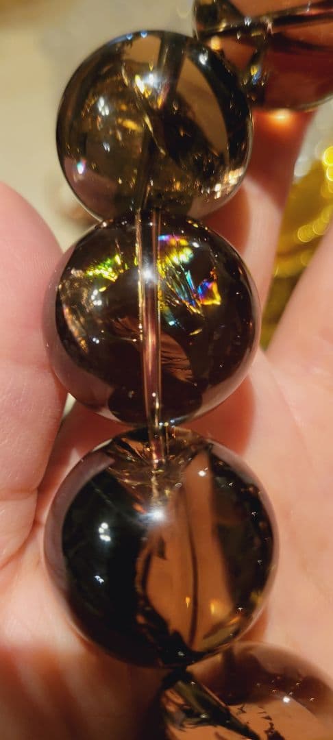 ★非売品★超大玉25㎜特注品スモーキーアイリスクォーツ ブレスレット