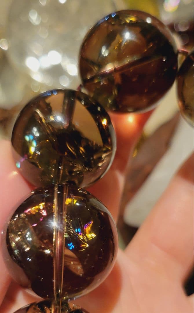 ★非売品★超大玉25㎜特注品スモーキーアイリスクォーツ ブレスレット