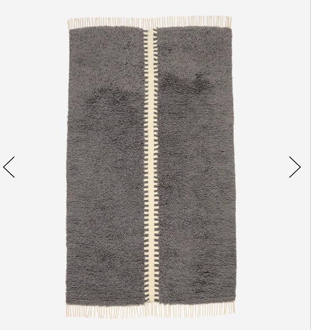 アクタス　Actus LINE ラグ フリンジラグ　グレー