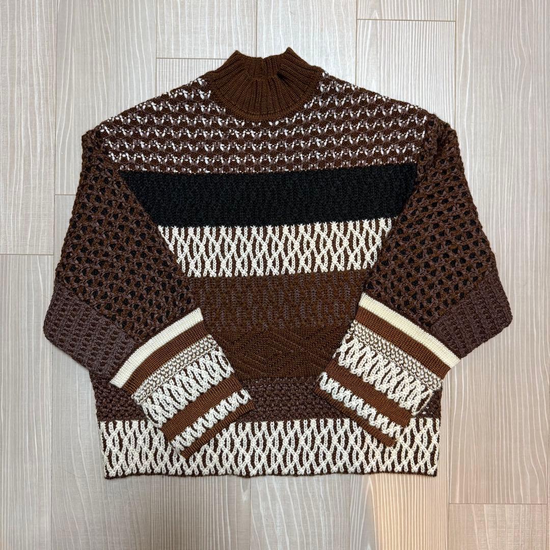 トップス mame Basketweave Knitted Pullover