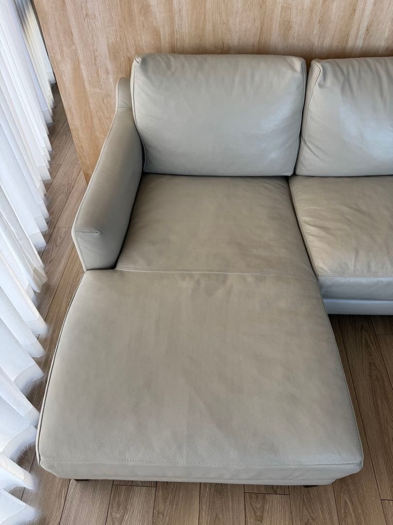 【rbn】 （1/2） アクタス ACTUS L字型ソファ レザー