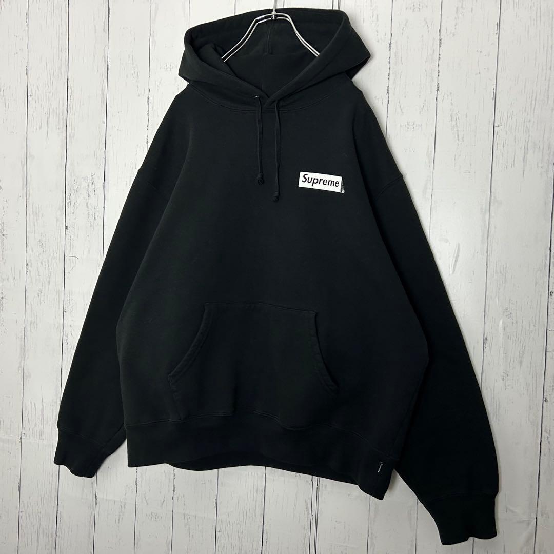 【美品・L】シュプリーム 23AW キャットウーマンフーディ パーカー ロゴ 黒