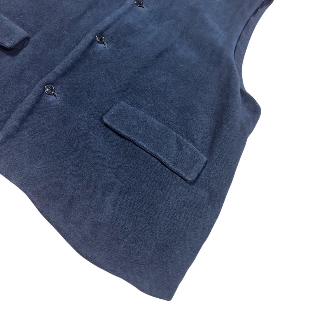 【美品】CONFECT ダブルクロスモールスキンハイネックベスト ダークネイビー