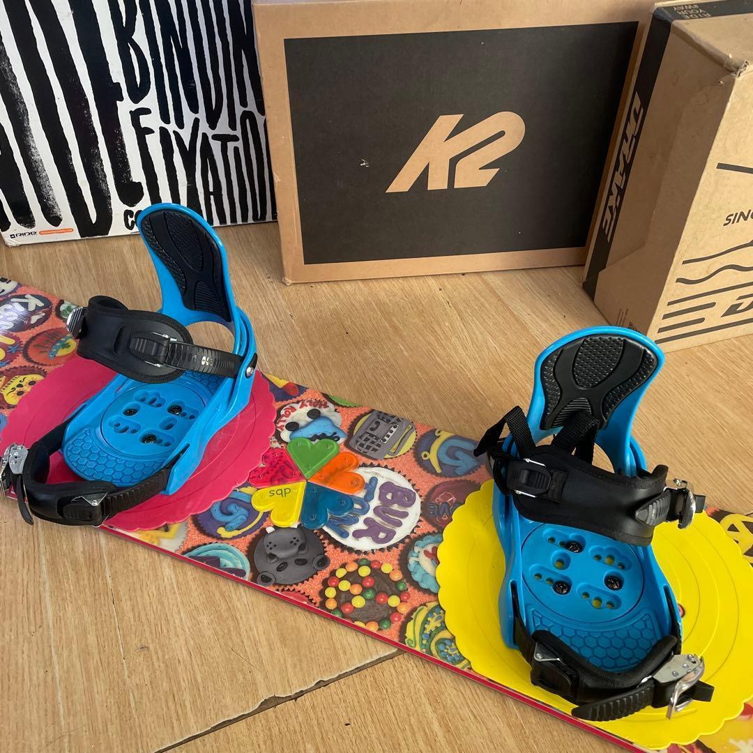 BURTON　キッズスノーボードセット　125cm　バートン　バイン付4点セット