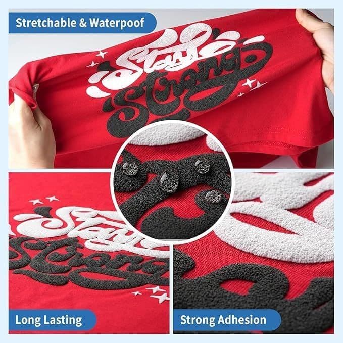 3Dパフ アイロンプリントシート 熱転写ラバーシート PU素材 DIY用