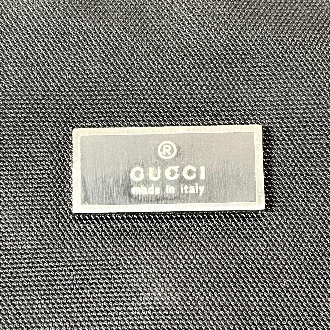 美品✨ GUCCI メッセンジャーバッグ 黒 キャンバス レザー A4収納可能