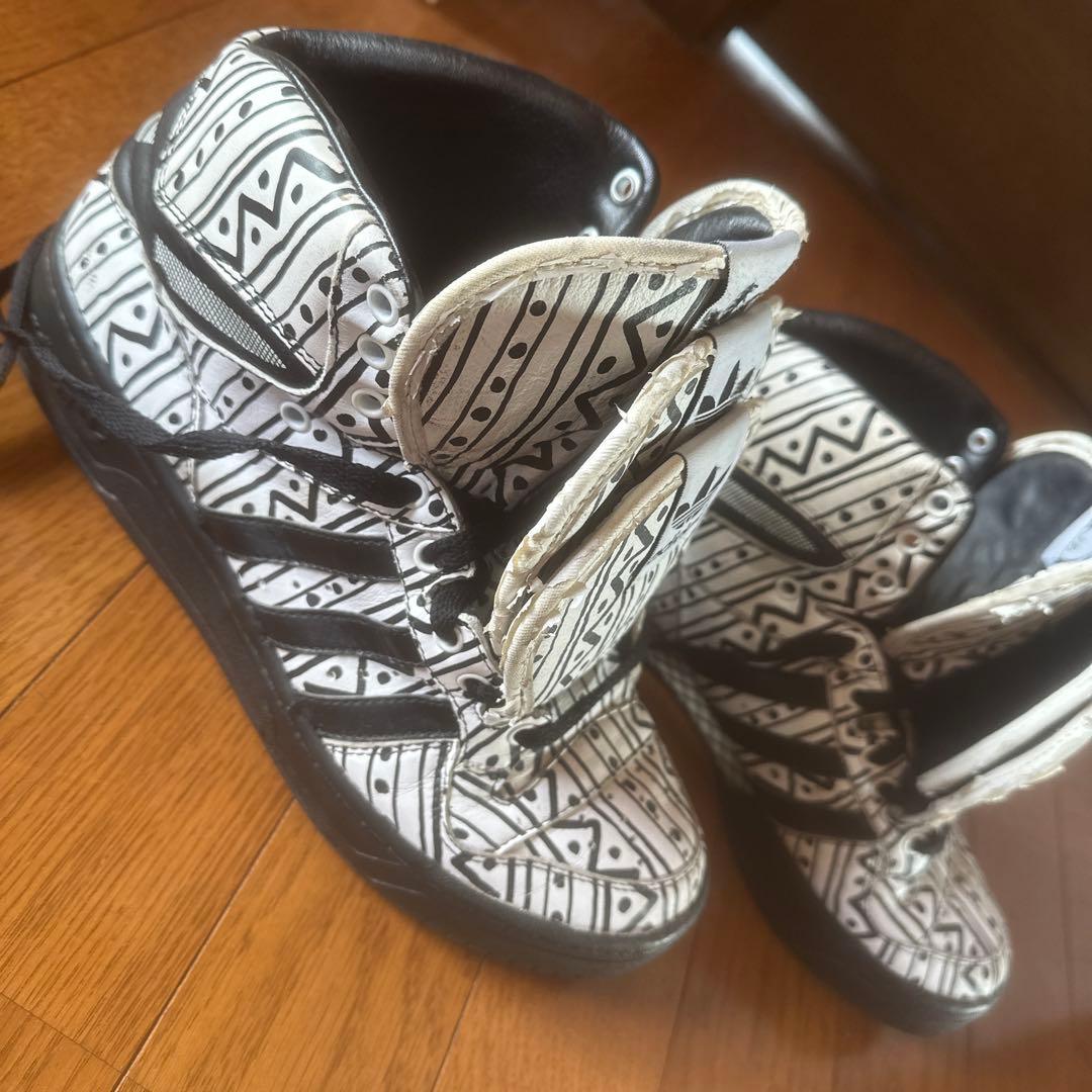 Jeremy Scott adidas 3tongue 幾何学模様 ハイパーレア