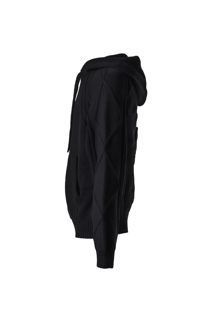 未使用タグ付 24FW KENZO ケーブル編み ニット パーカー S 国内正規