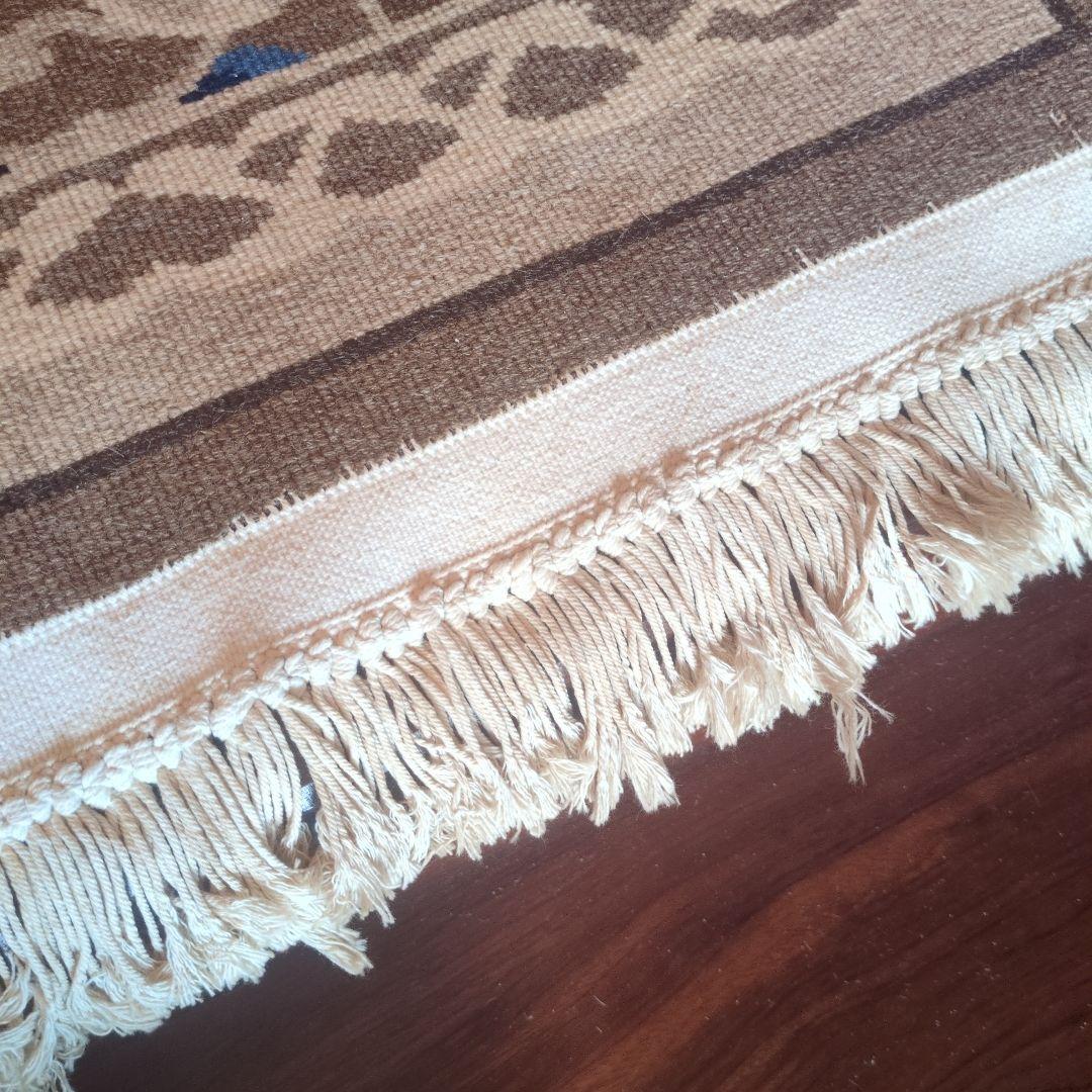 特選　天然色羊毛100% 中国段通 元宝緞通 100段 約130cm×62cm