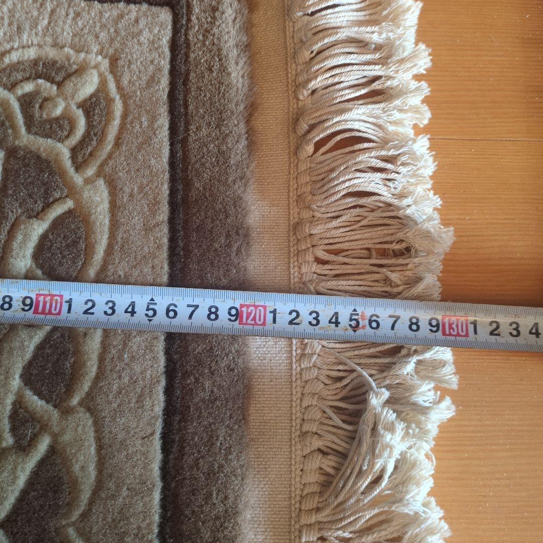 特選　天然色羊毛100% 中国段通 元宝緞通 100段 約130cm×62cm