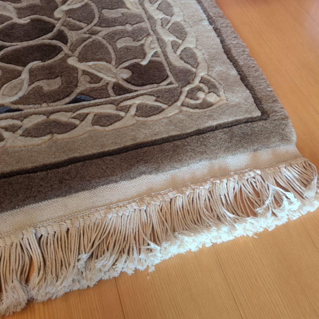 特選　天然色羊毛100% 中国段通 元宝緞通 100段 約130cm×62cm