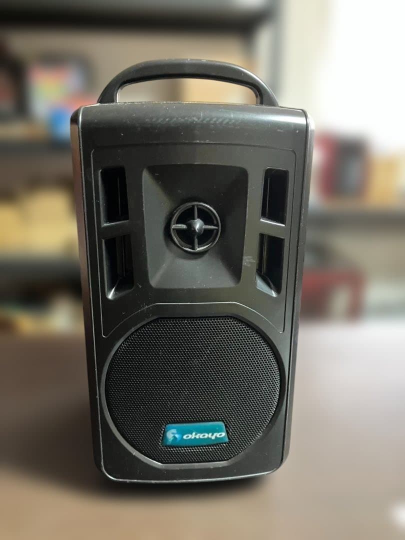 ポータブルスピーカー ワイヤレスマイク2本付きセット JYX-66BT