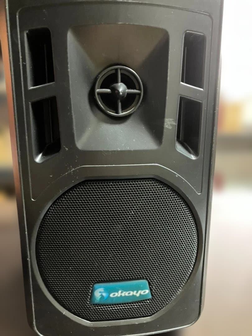 ポータブルスピーカー ワイヤレスマイク2本付きセット JYX-66BT