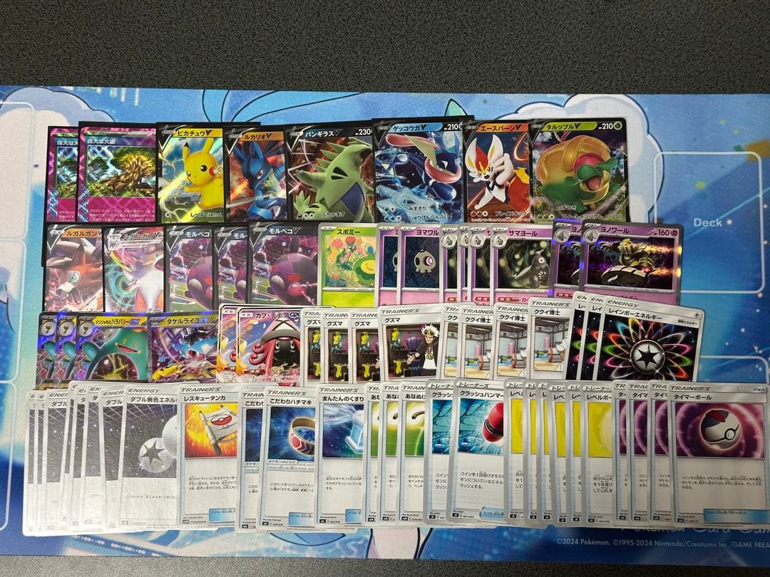 ポケカ引退品 ポケモンカード まとめ売り デッキ シングルカード プレイマット付