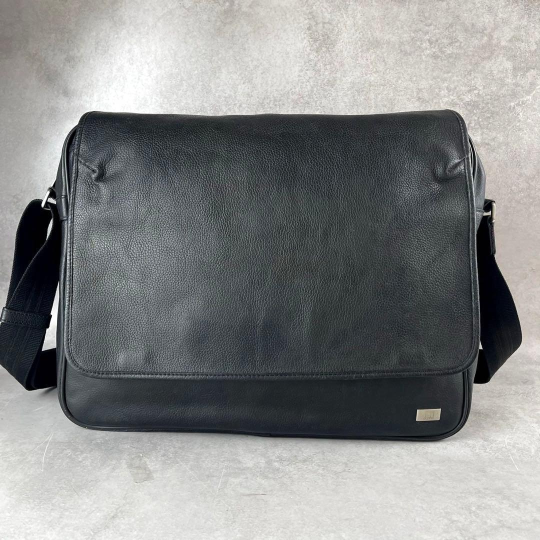 極美品 ダンヒル メッセンジャーバッグ ショルダーバッグ クロスボディ レザー