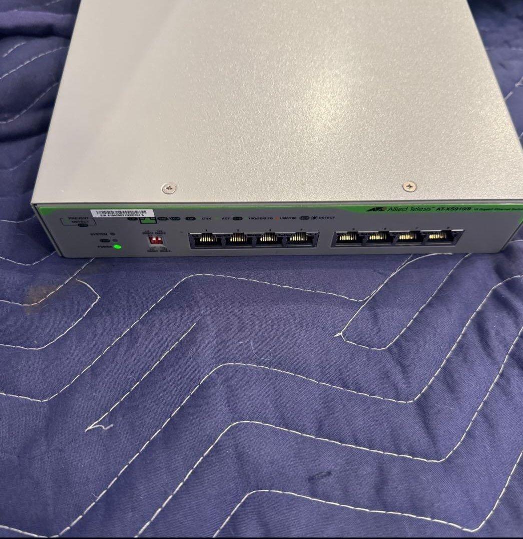 【中古】Allied Telesis AT-XS910/8 8ポートスイッチ