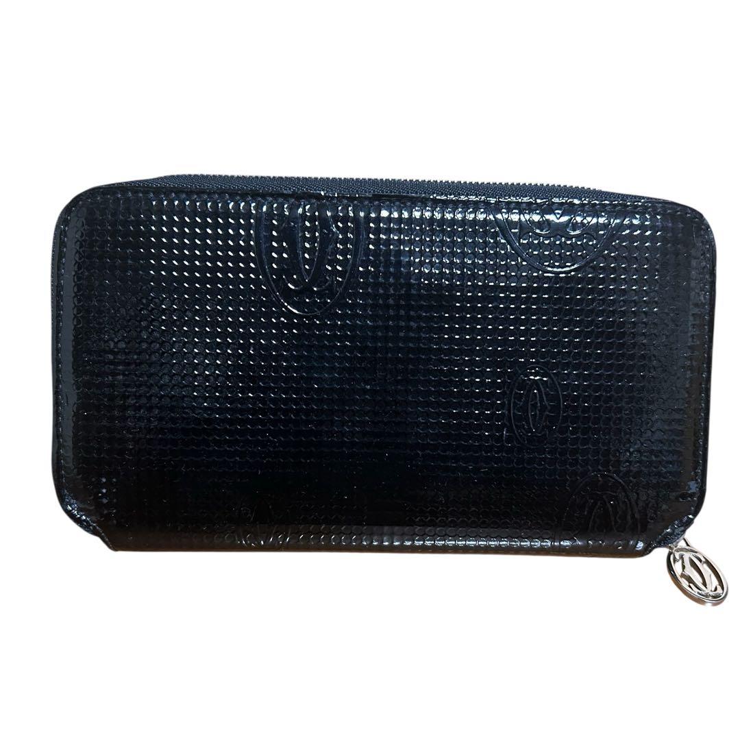 カルティエ　Cartie 長財布　ハッピーバースデー　ブラックラウンドファスナー