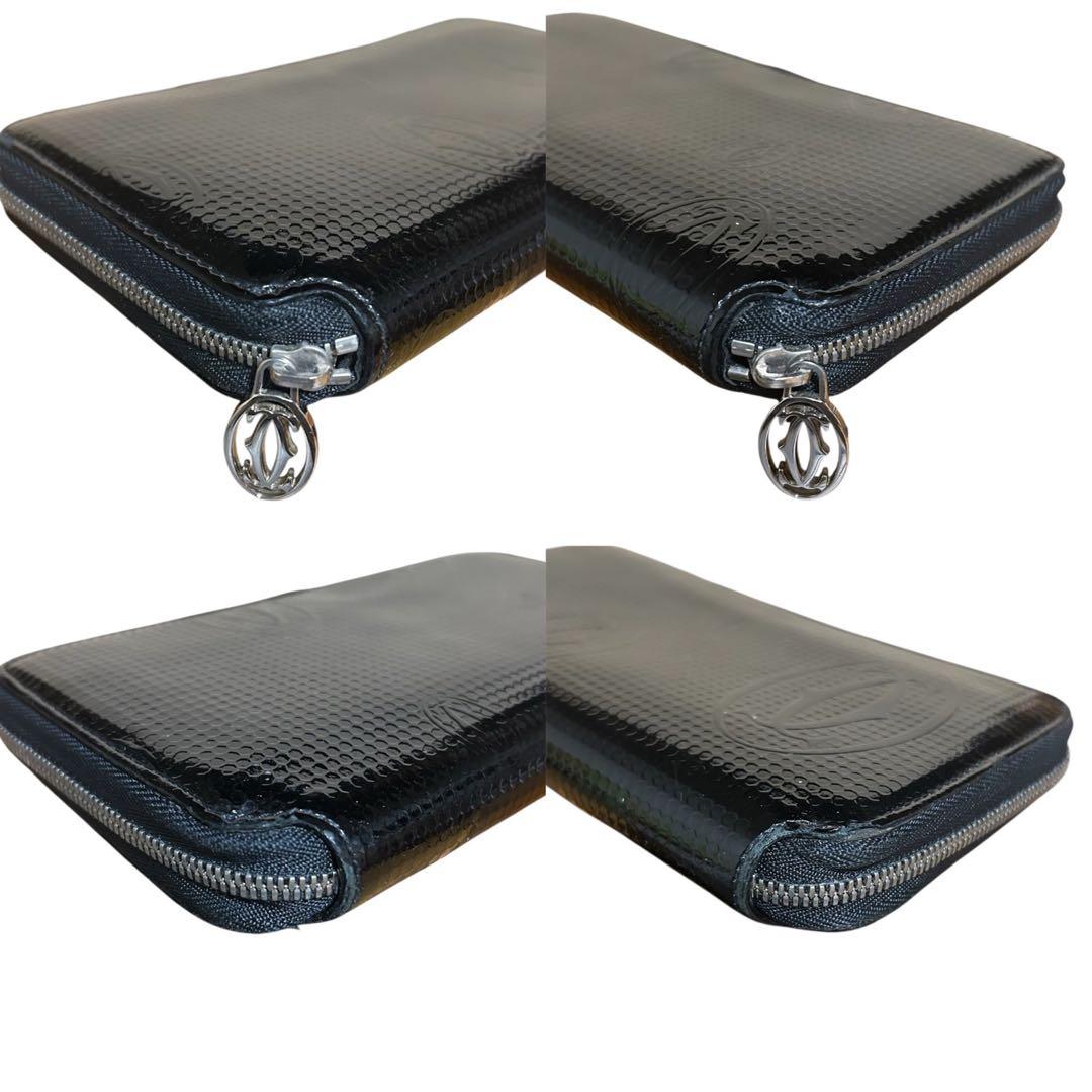 カルティエ　Cartie 長財布　ハッピーバースデー　ブラックラウンドファスナー