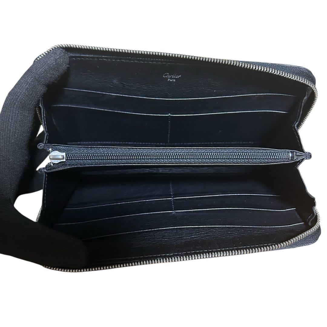 カルティエ　Cartie 長財布　ハッピーバースデー　ブラックラウンドファスナー