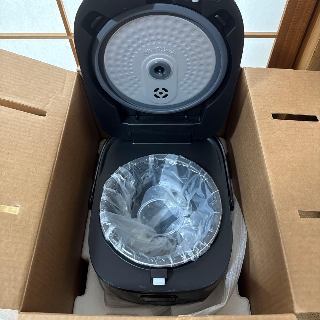 山善 炊飯器 3合 IH ブラック YJK-E051