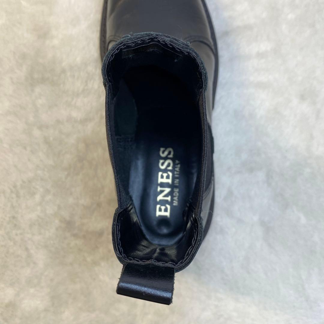 【美品】ENESS エネス サイドゴアブーツ 38 24cm ブラック 厚底