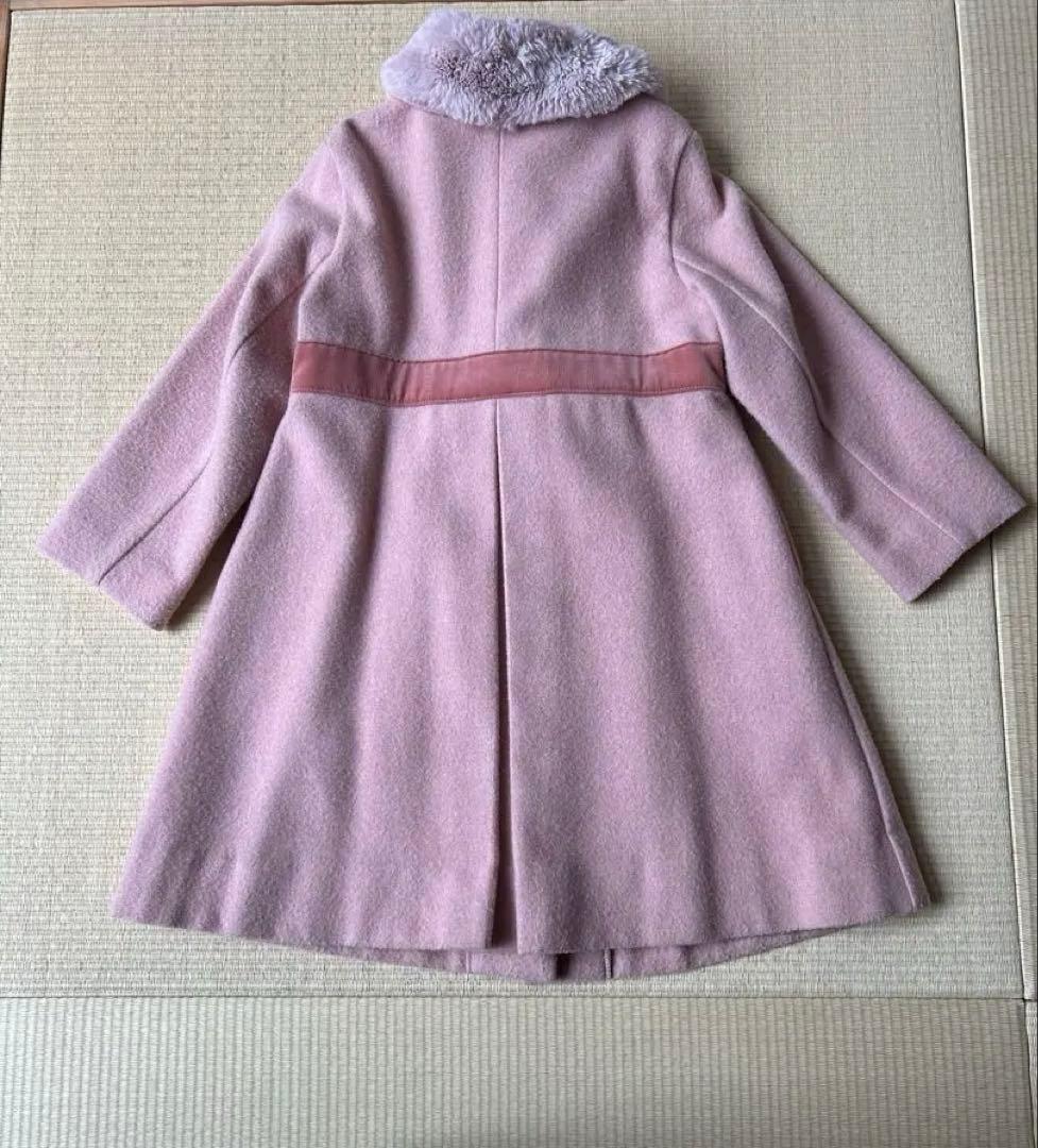 ファミリアfamiliar ピンクウールコート 120cm