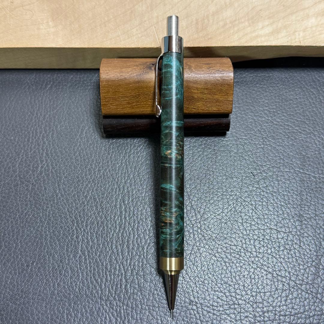 121楓瘤スタビ　木製シャーペン　強低重心R 真鍮