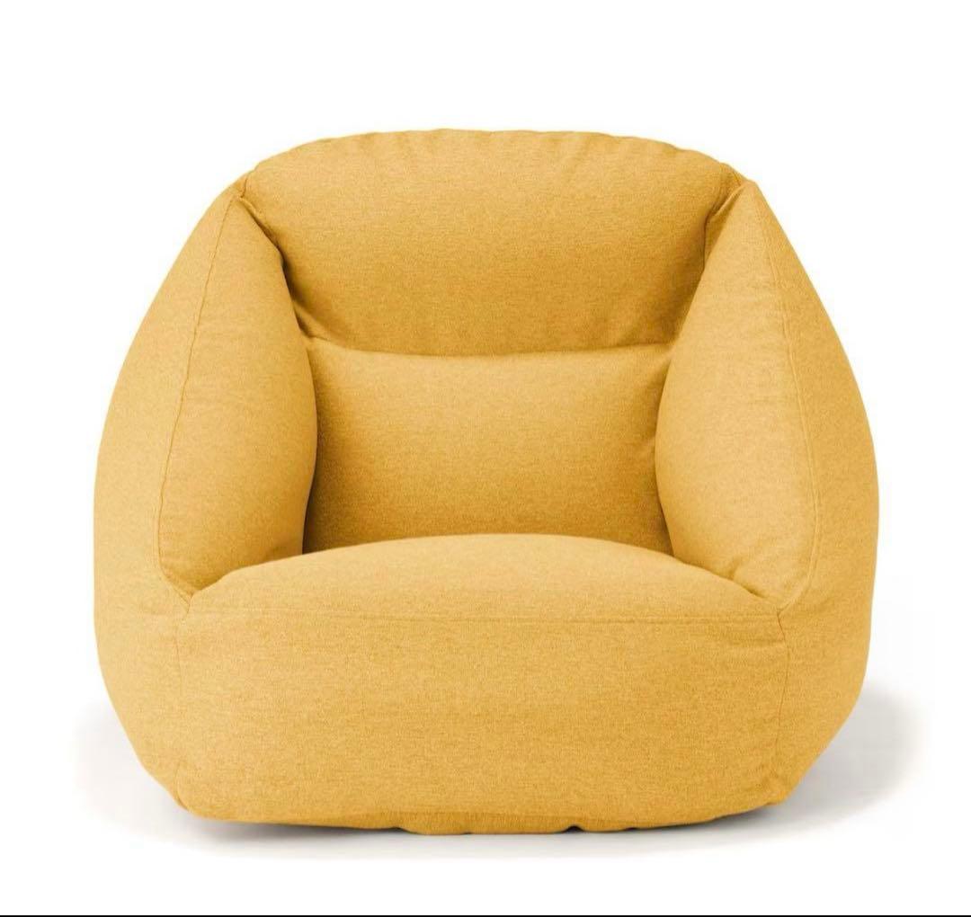 無印良品の空気でできたソファ イエロー