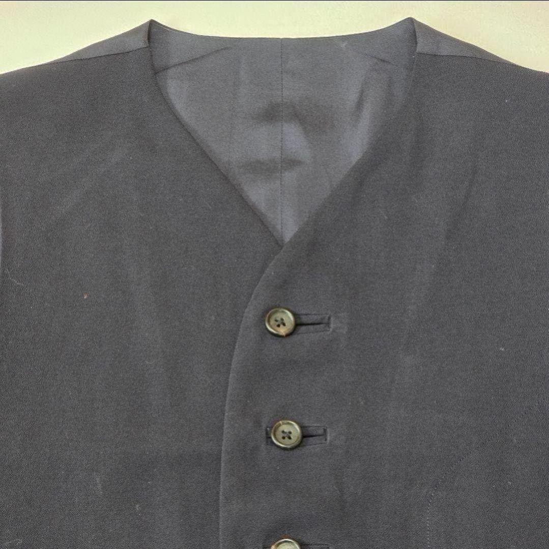 美品 ヨウジヤマモト ベスト ジレ 7つボタン M 黒 匿名配送