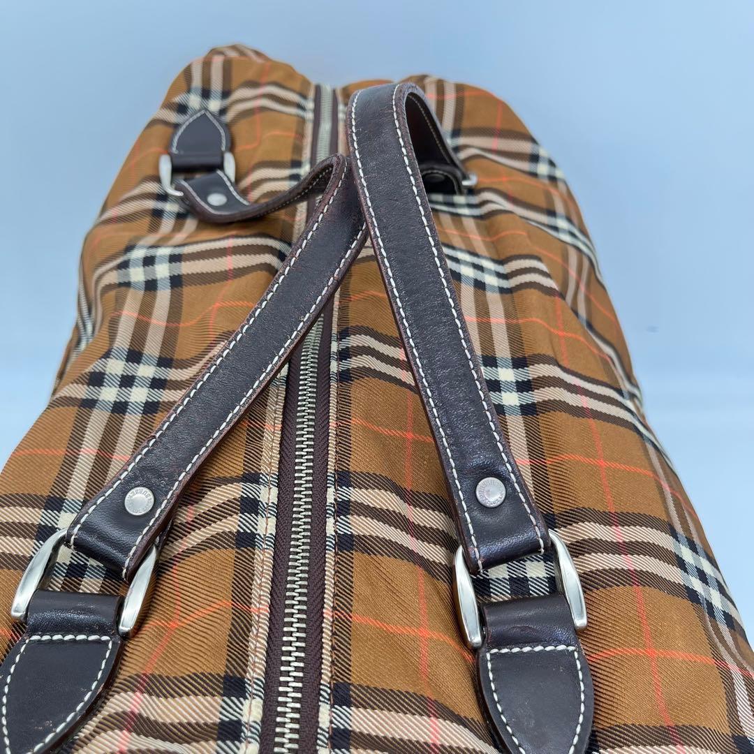 バーバリーブルーレーベル ボストンバッグ ショルダー2way ノバチェック 大型
