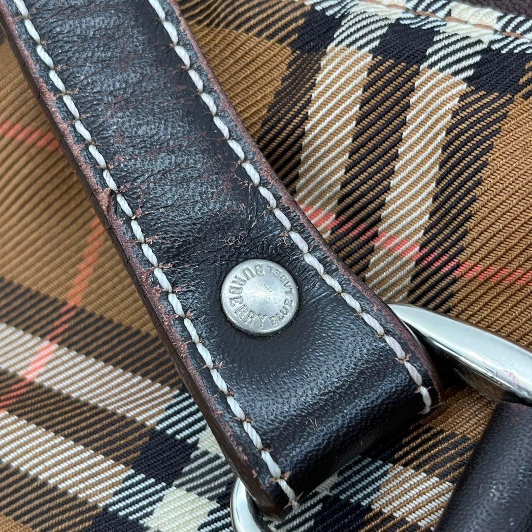 バーバリーブルーレーベル ボストンバッグ ショルダー2way ノバチェック 大型