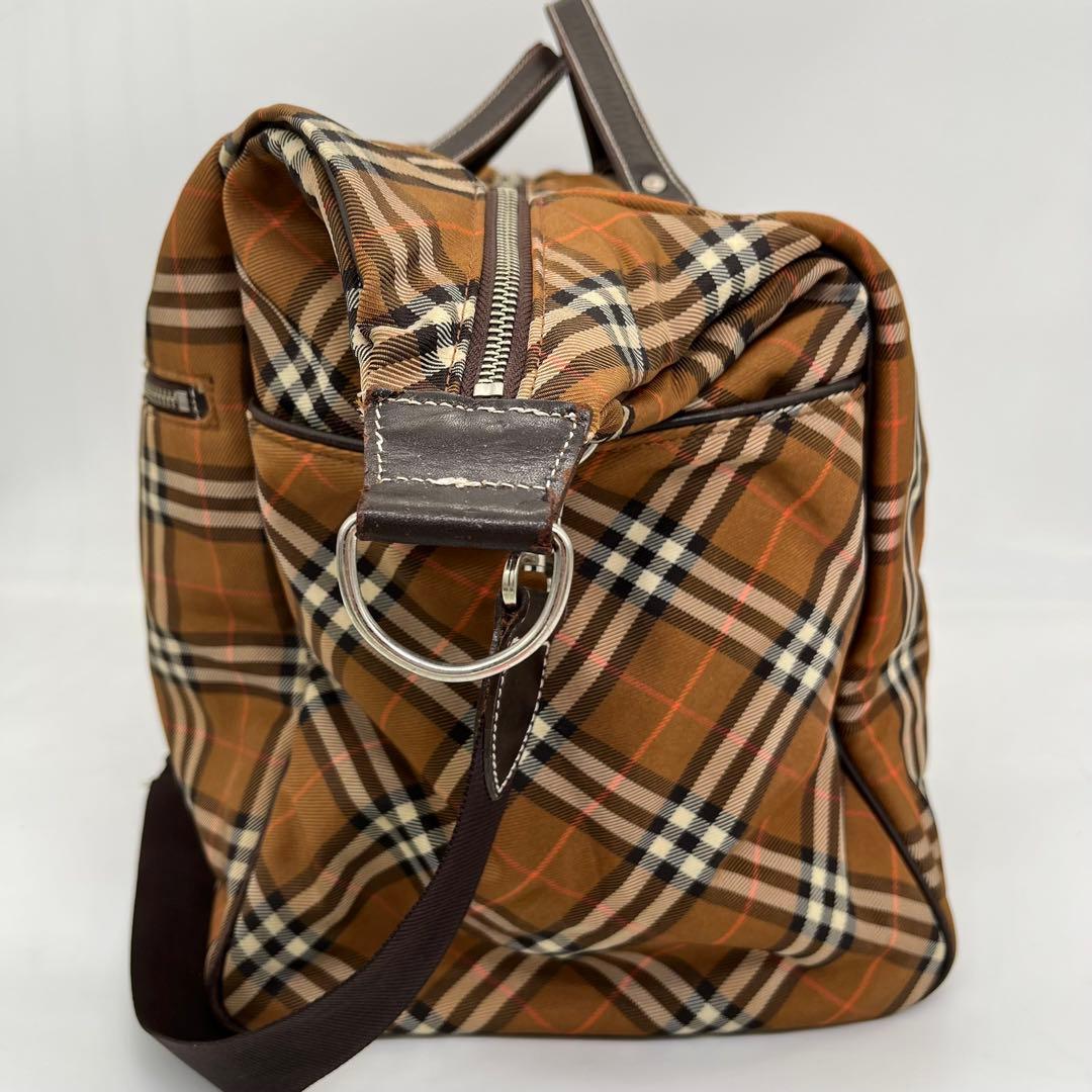 バーバリーブルーレーベル ボストンバッグ ショルダー2way ノバチェック 大型