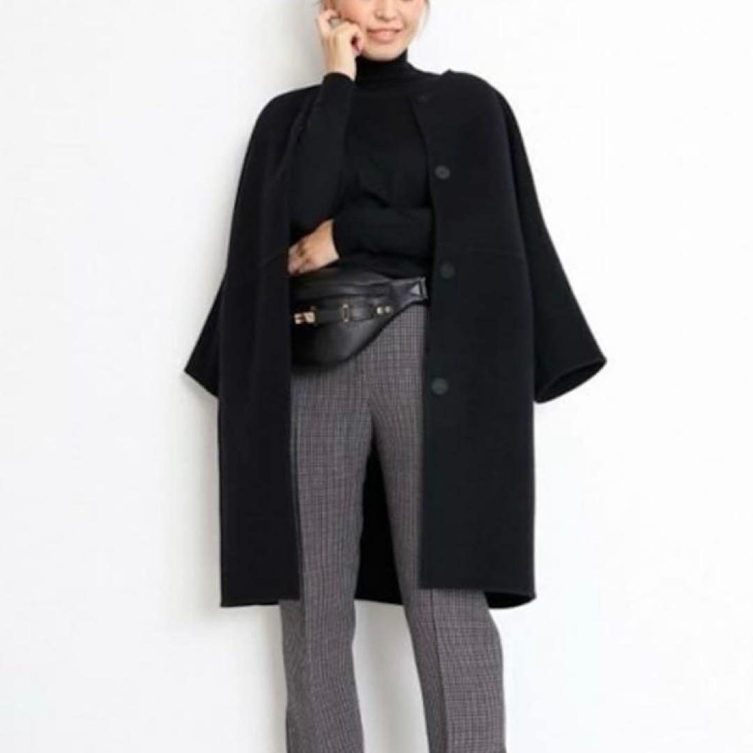 定価60500円 Deuxieme Classe リバーノーカラーミドルコート