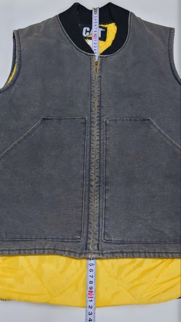 CAT(キャタピラー) ダック地 黒ワークベスト80s90sビンテージ