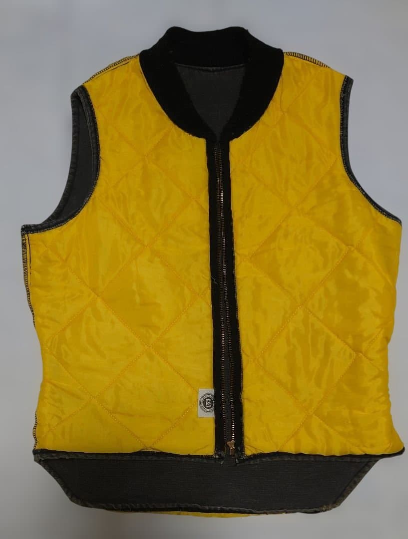 CAT(キャタピラー) ダック地 黒ワークベスト80s90sビンテージ