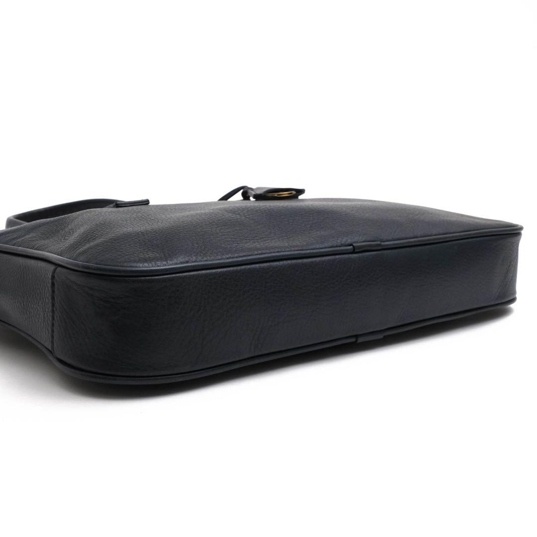 ✨アニアリaniary ブリーフケース ビジネスバッグ レザー シボ革 ブラック