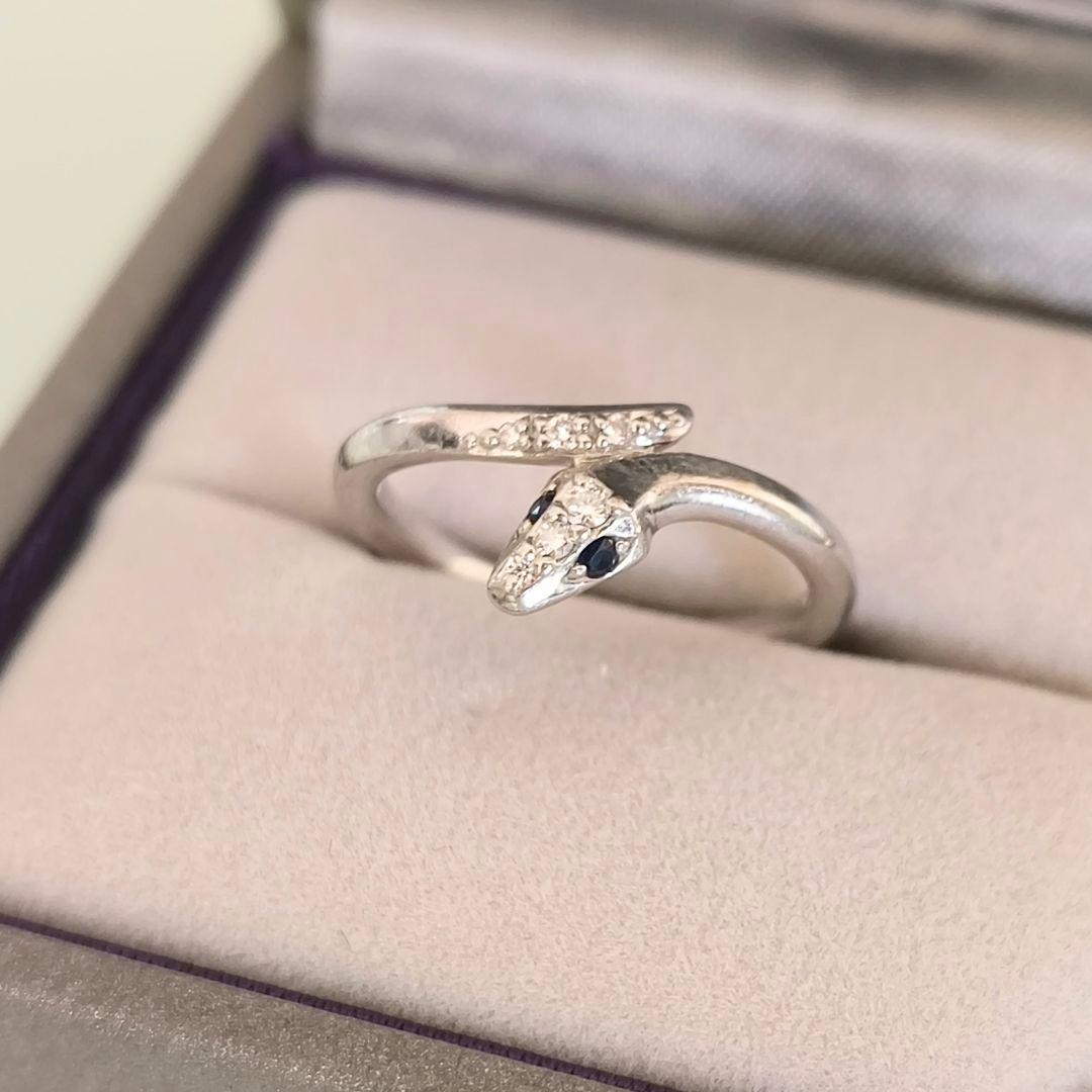 スタージュエリー　プラチナ　PYTHON KNOT　ヘビ　ピンキーリング　1号