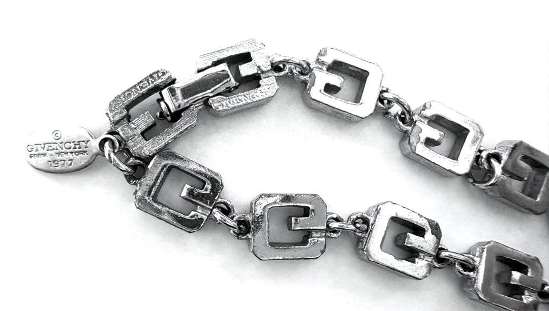 Givenchy シルバー 2連 ブレスレット ネックレス G ロゴ チョーカー