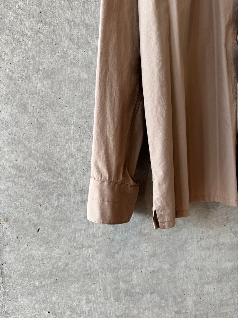 LEMAIRE ルメール TIE NECK SHIRT 48 GREIGE