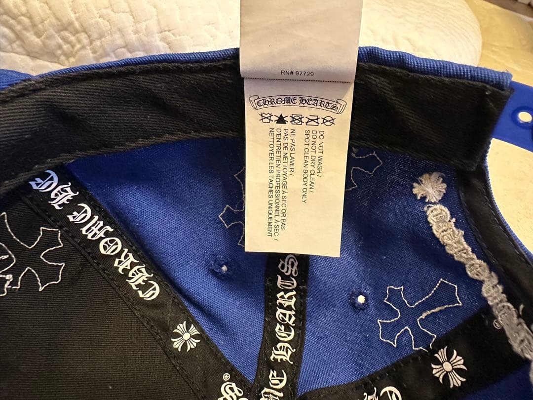 ア*メ様 クロムハーツ　9パッチキャップ　BLUE