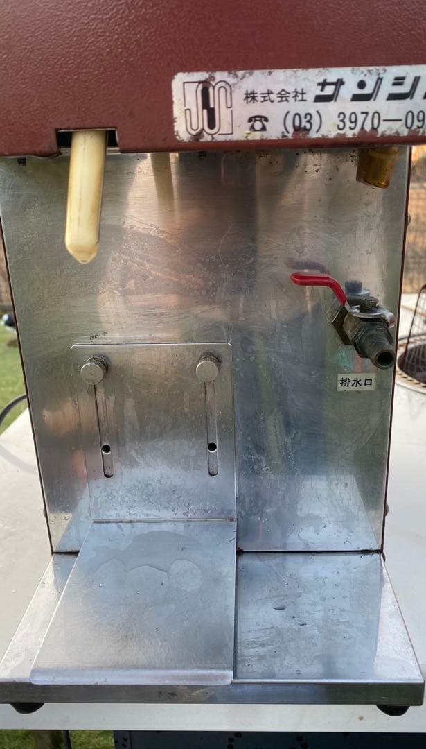 電気式酒燗機 サンシン 業務用日本酒ウォーマー あつぎの酒 ディスペンサー 茶色