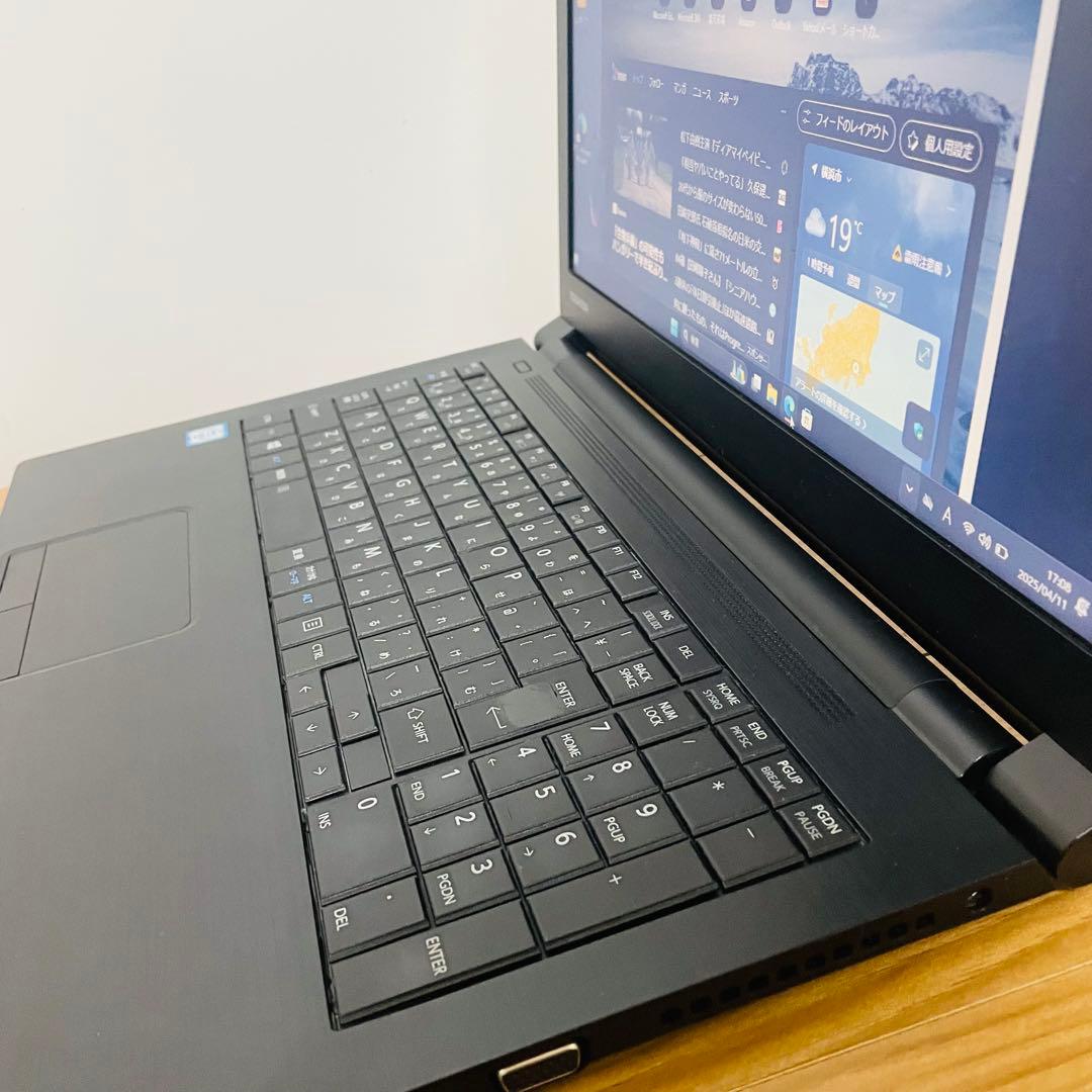 薄型i5東芝ブラックSSDノートパソコンWindows11 オフィスDVD①