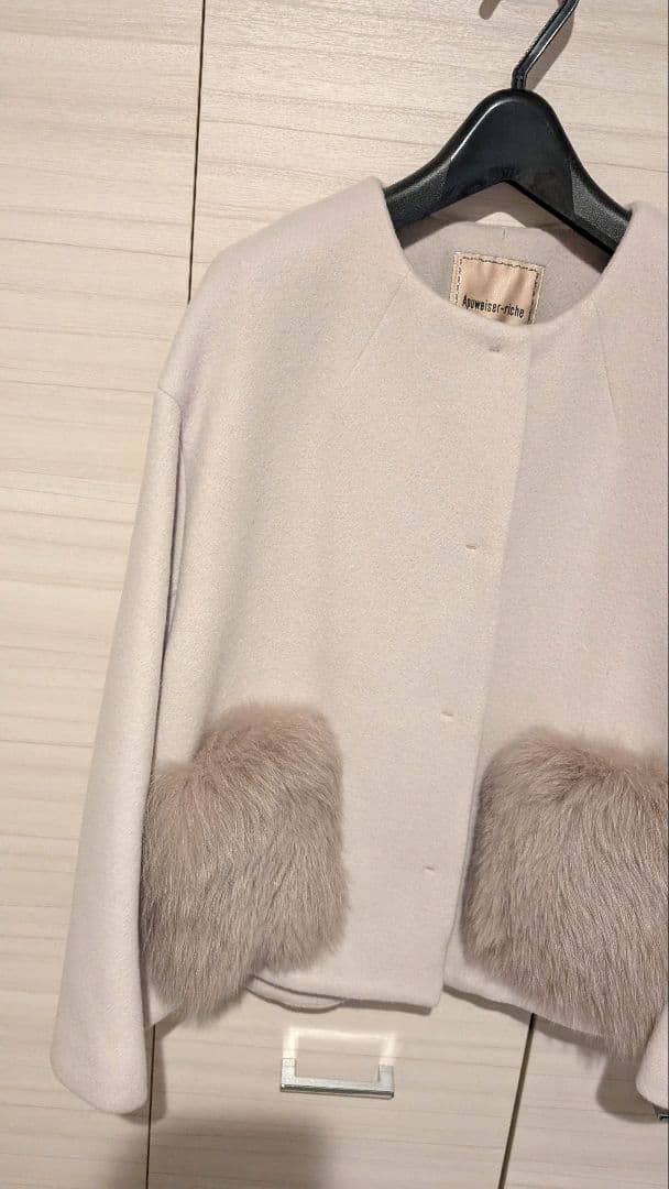 新品タグ付き　アプワイザーリッシェ　2WAYポケファーノーカラーコート